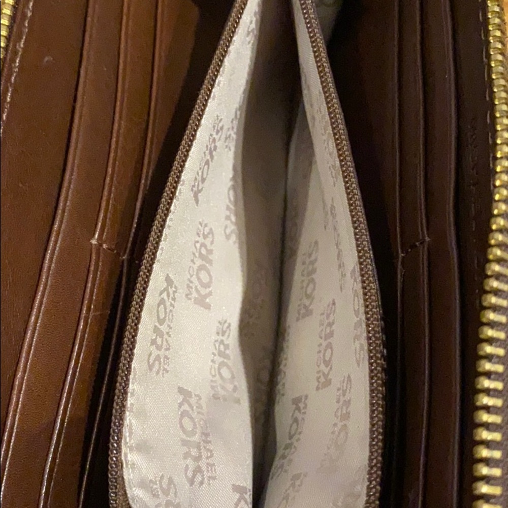 Michael Kors Brown Textured Python Zip Wallet - image 7